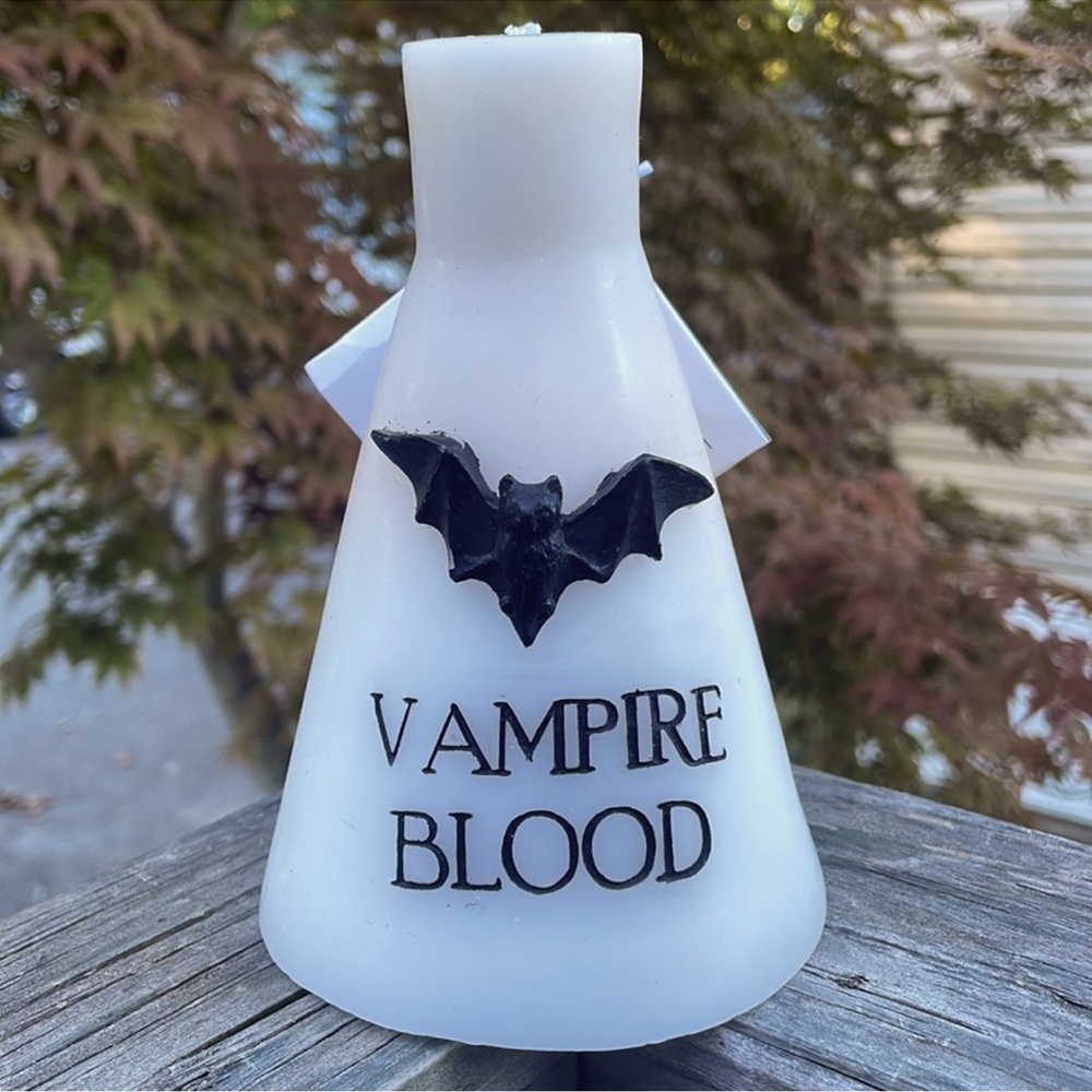 Vampire Blood Candle with Bat Design